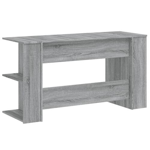 Skrivebord 140x50x75 cm konstrueret træ grå sonoma-eg