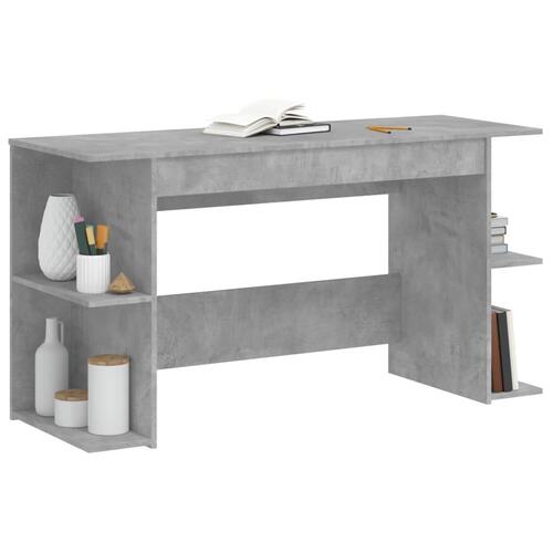 Skrivebord 140x50x75 cm konstrueret træ betongrå