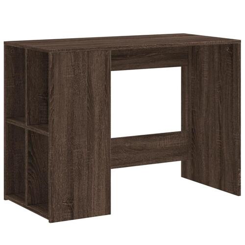 Skrivebord 102x50x75 cm konstrueret træ brun egetræsfarve