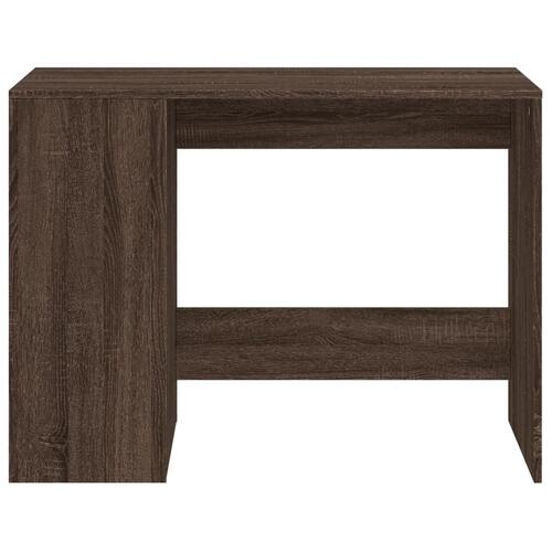 Skrivebord 102x50x75 cm konstrueret træ brun egetræsfarve
