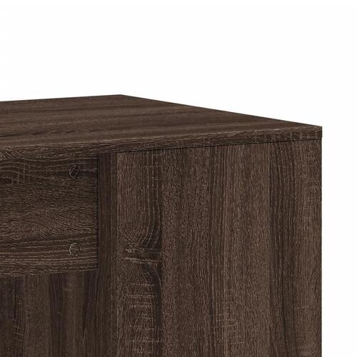 Skrivebord 102x50x75 cm konstrueret træ brun egetræsfarve