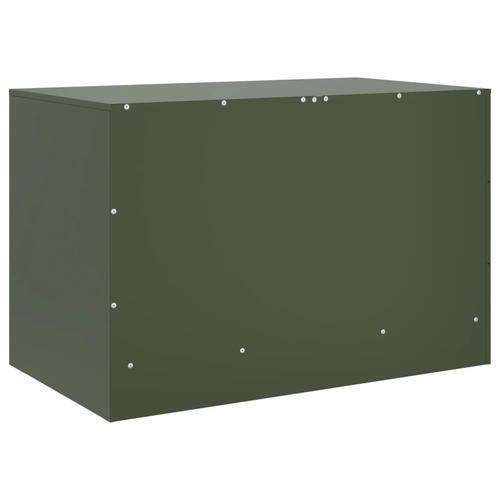 Tv-borde 2 stk. 67x39x44 cm stål olivengrøn
