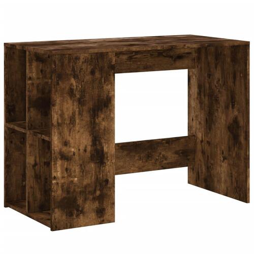 Skrivebord 102x50x75 cm konstrueret træ røget egetræsfarve