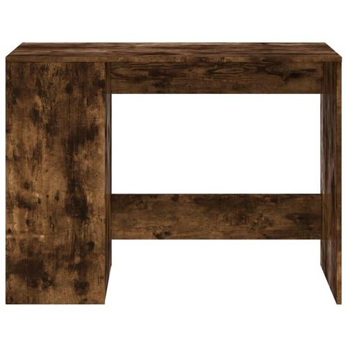 Skrivebord 102x50x75 cm konstrueret træ røget egetræsfarve
