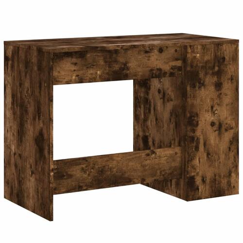 Skrivebord 102x50x75 cm konstrueret træ røget egetræsfarve