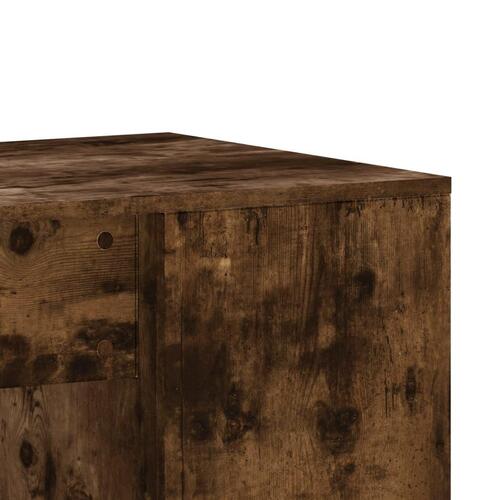 Skrivebord 102x50x75 cm konstrueret træ røget egetræsfarve