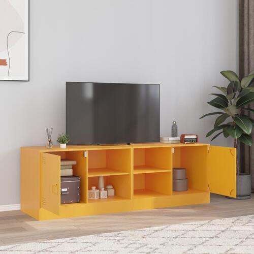 Tv-borde 2 stk. 67x39x44 cm stål sennepsgul