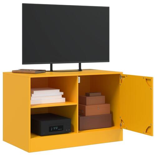 Tv-borde 2 stk. 67x39x44 cm stål sennepsgul