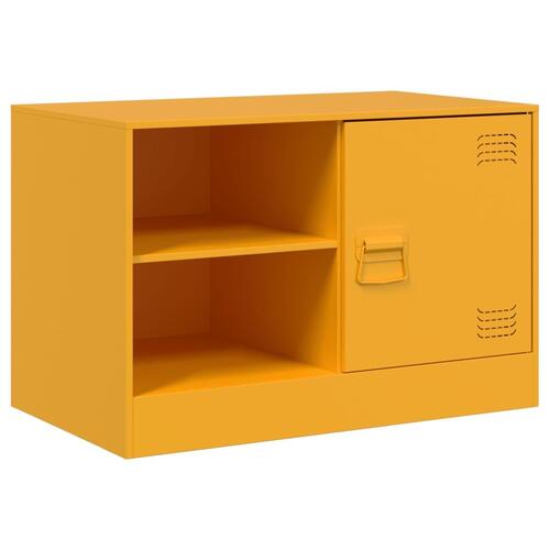 Tv-borde 2 stk. 67x39x44 cm stål sennepsgul