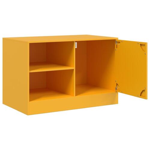 Tv-borde 2 stk. 67x39x44 cm stål sennepsgul