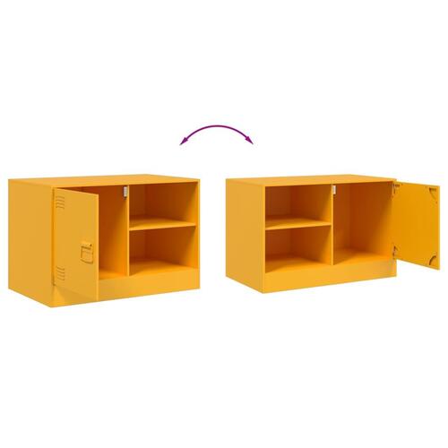 Tv-borde 2 stk. 67x39x44 cm stål sennepsgul
