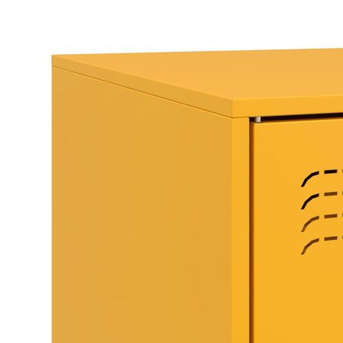 Tv-borde 2 stk. 67x39x44 cm stål sennepsgul
