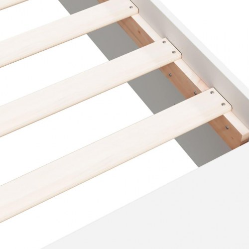 Sengeramme 90x190 cm konstrueret træ hvid