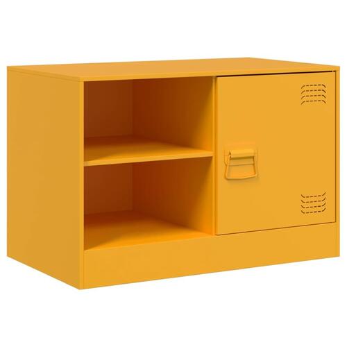 Tv-bord 67x39x44 cm stål sennepsgul