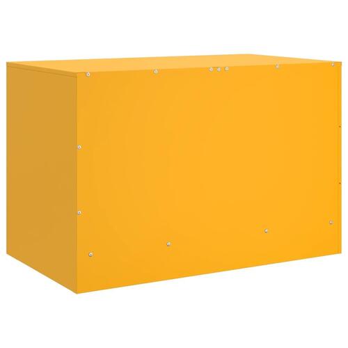 Tv-bord 67x39x44 cm stål sennepsgul