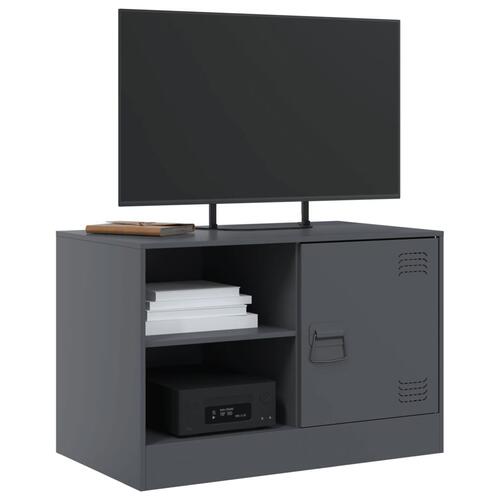 Tv-bord 67x39x44 cm stål antracitgrå