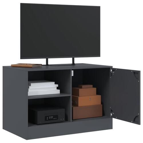Tv-bord 67x39x44 cm stål antracitgrå