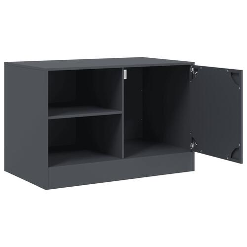 Tv-bord 67x39x44 cm stål antracitgrå