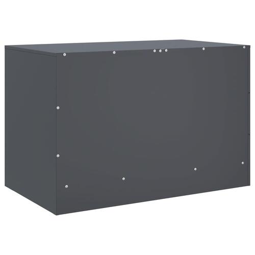 Tv-bord 67x39x44 cm stål antracitgrå