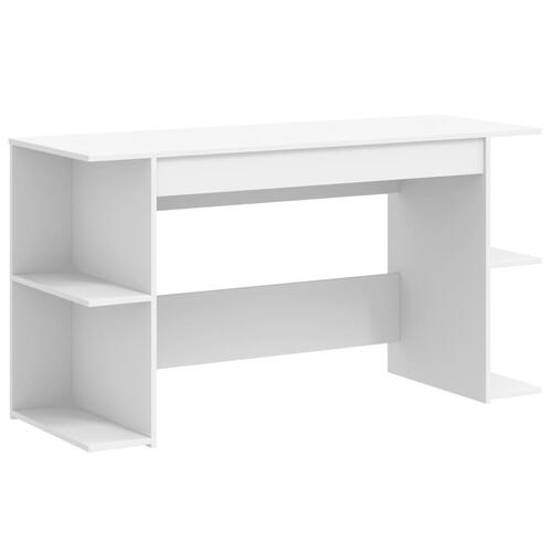 Skrivebord 140x50x75 cm konstrueret træ hvid