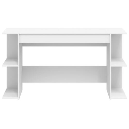 Skrivebord 140x50x75 cm konstrueret træ hvid