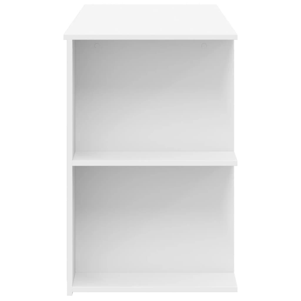 Skrivebord 140x50x75 cm konstrueret træ hvid