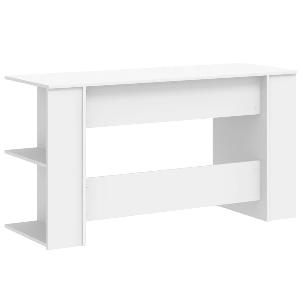 Skrivebord 140x50x75 cm konstrueret træ hvid