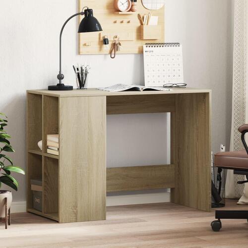 Skrivebord 102x50x75 cm konstrueret træ sonoma-eg
