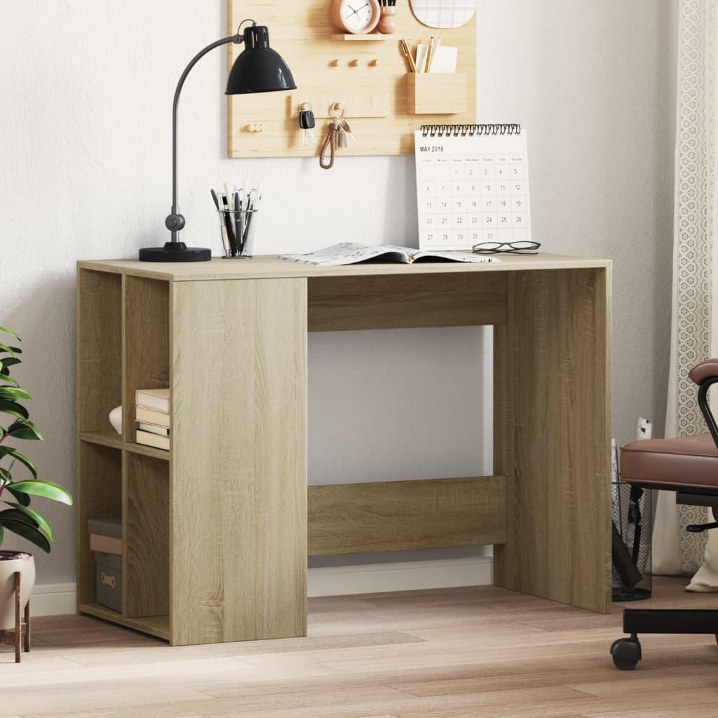 Skrivebord 102x50x75 cm konstrueret træ sonoma-eg