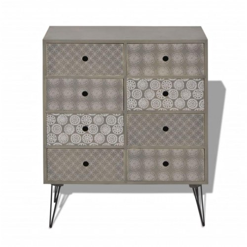 Skænk med 8 skuffer grå