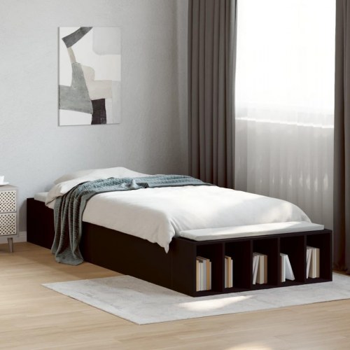 Sengeramme med opbevaringsrum 75 x 190 cm - sort
