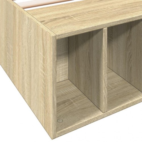 Sengeramme med opbevaring 100 x 200 cm - sonoma-eg