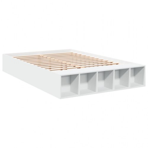 Sengestel 120x200 cm konstrueret træ hvid