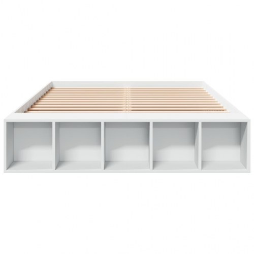 Sengestel 120x200 cm konstrueret træ hvid
