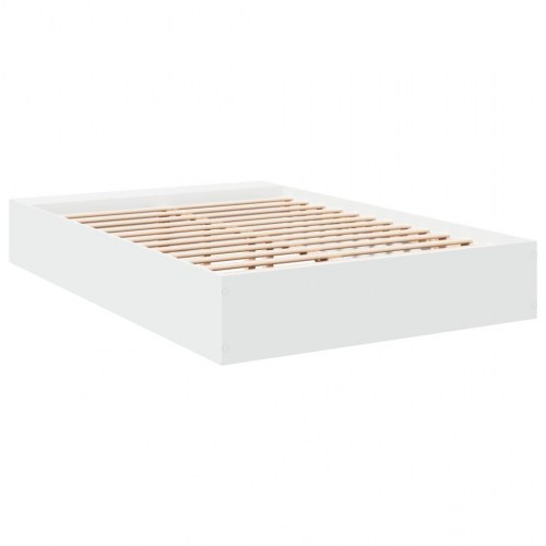 Sengestel 120x200 cm konstrueret træ hvid