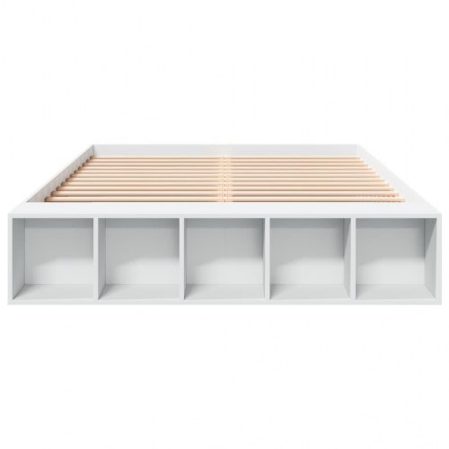 Sengestel med opbevaring 150 x 200 cm - hvid