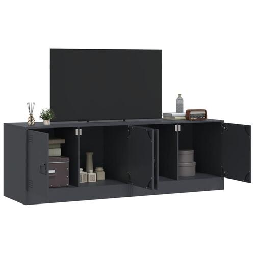 Tv-borde 2 stk. 67x39x44 cm stål antracitgrå