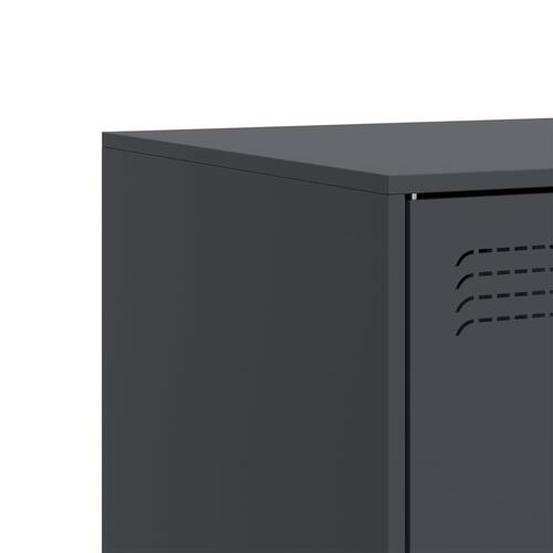 Tv-borde 2 stk. 67x39x44 cm stål antracitgrå