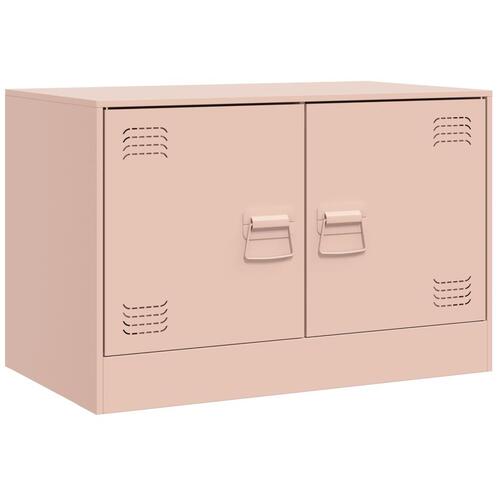 Tv-borde 2 stk. 67x39x44 cm stål lyserød