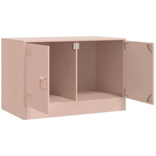 Tv-borde 2 stk. 67x39x44 cm stål lyserød