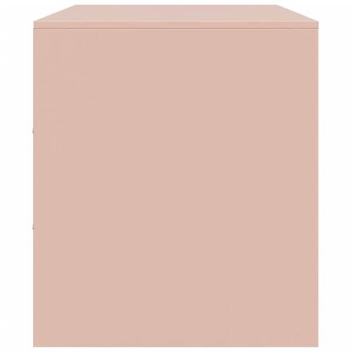Tv-borde 2 stk. 67x39x44 cm stål lyserød