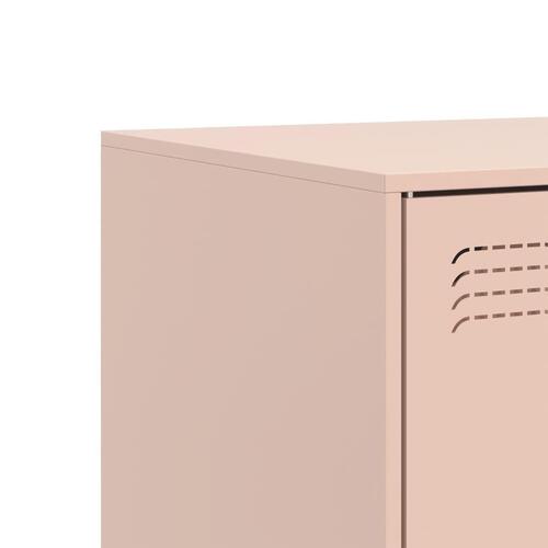 Tv-borde 2 stk. 67x39x44 cm stål lyserød