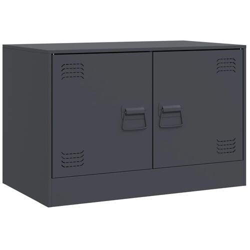 Tv-bord 67x39x44 cm stål antracitgrå