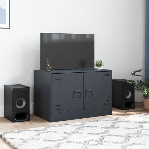 Tv-bord 67x39x44 cm stål antracitgrå