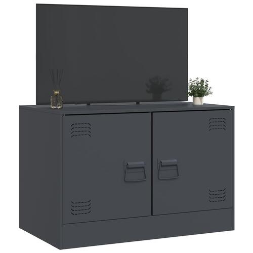 Tv-bord 67x39x44 cm stål antracitgrå