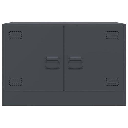 Tv-bord 67x39x44 cm stål antracitgrå
