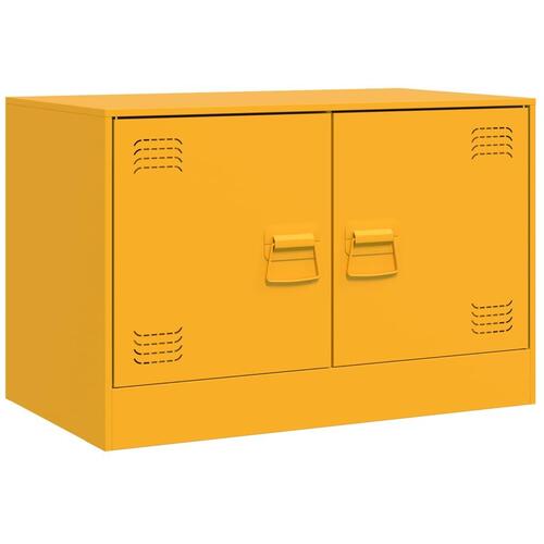 Tv-bord 67x39x44 cm stål sennepsgul