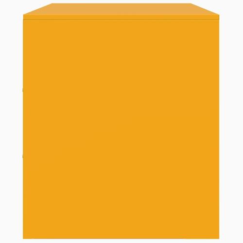 Tv-bord 67x39x44 cm stål sennepsgul