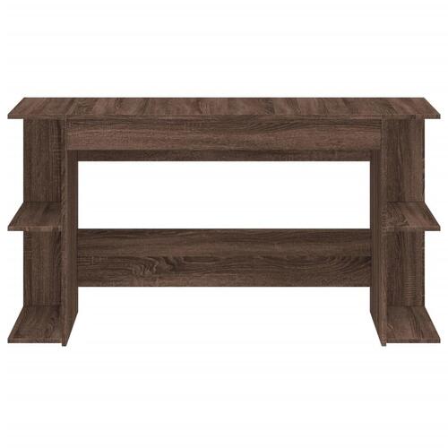 Skrivebord 140x50x75 cm konstrueret træ brun egetræsfarve