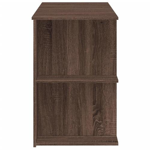 Skrivebord 140x50x75 cm konstrueret træ brun egetræsfarve
